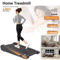 Tapis de course Walking Pad Whisen sous le bureau, appareil d'exercice à domicile avec inclinaison pour petit espace - Noir