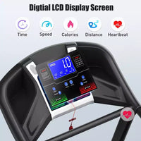 Tapis de course électrique pliable Whisen, machine de course et de marche de 3,5 CV avec inclinaison automatique - Noir