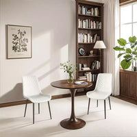 TUYOHW Lot de 2/4 chaises de salle à manger en cuir PU avec pieds en métal, chaises de cuisine et salle à manger imperméables avec pieds résistants aux rayures, capacité de 136 kg