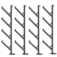 Lot de 2 racks à tuyaux de 4 niveaux robustes pour conteneurs d'expédition, étagères sans perçage, racks suspendus faciles à installer avec une capacité de 180 kg