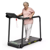 Tapis de marche Whisen pour personnes âgées, machine d'exercice pliable avec conception structurelle stable et sûre - Noir