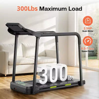Tapis de marche Whisen pour personnes âgées, machine d'exercice pliable avec conception structurelle stable et sûre - Noir