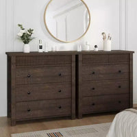 Commode de chambre table de chevet, coffre à tiroirs en bois, table de bout cannelée, organiseur de rangement pour salon, couloir et entrée