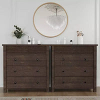 Commode de chambre table de chevet, coffre à tiroirs en bois, table de bout cannelée, organiseur de rangement pour salon, couloir et entrée