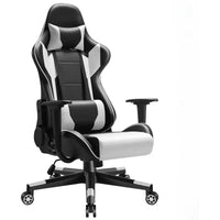 BALHAM TRADE-Chaise de jeu en cuir PU, chaise de bureau à dossier haut, chaise d'ordinateur pivotante réglable avec appuie-tête