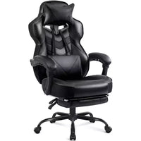 BALHAM TRADE-Chaise de bureau de jeu de luxe avec dossier haut, repose-pieds, support lombaire massant et fonction inclinable