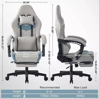 BALHAM TRADE-Chaise de bureau avec support lombaire réglable, appui-tête, repose-pieds et accoudoir à liaison pour personnes de grande taille