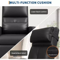 Fauteuil inclinable électrique Acekool, fauteuil inclinable électrique réglable en cuir PU avec port USB, poches latérales, canapé une place ergonomique pour salon, home cinéma