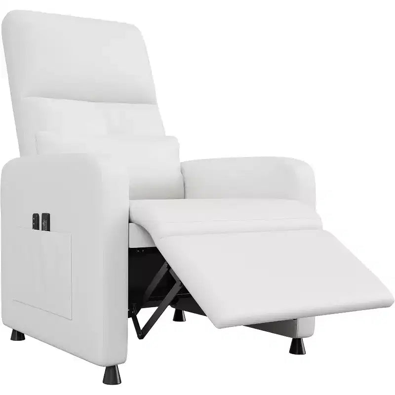 Fauteuil inclinable électrique Acekool, fauteuil inclinable électrique réglable en cuir PU avec port USB, poches latérales, canapé une place ergonomique pour salon, home cinéma
