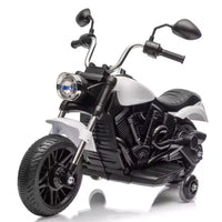 Coolmee Moto électrique 12V pour enfants, moto 3 roues à enfourcher avec roulettes d'apprentissage, marche arrière, phare, klaxon, musique, jouet à enfourcher pour garçons et filles
