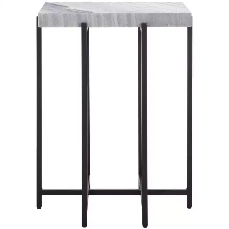 Table d'appoint Aloha en marbre - ACC3748 - Gris/Noir - Safavieh