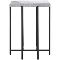 Table d'appoint Aloha en marbre - ACC3748 - Gris/Noir - Safavieh