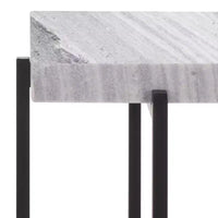 Table d'appoint Aloha en marbre - ACC3748 - Gris/Noir - Safavieh