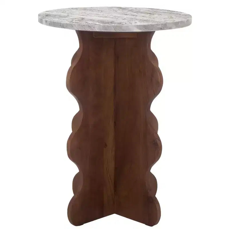 Table d'appoint en marbre Galih - ACC3754 - Gris/Marron - Safavieh