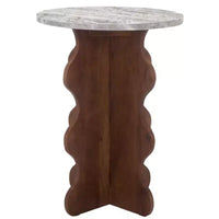 Table d'appoint en marbre Galih - ACC3754 - Gris/Marron - Safavieh
