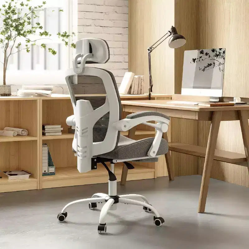 Chaise de bureau ergonomique TUYOHW avec repose-pieds rétractable, chaise gaming avec coussin de soutien lombaire et accoudoirs rembourrés, chaise pivotante pour le bureau