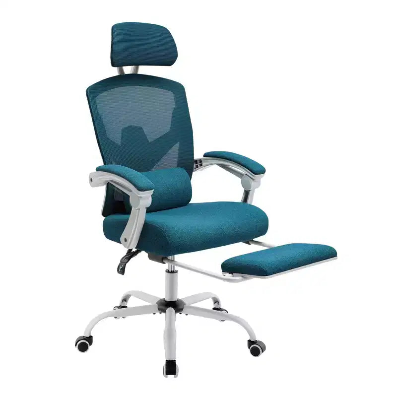 Chaise de bureau ergonomique TUYOHW avec repose-pieds rétractable, chaise gaming avec coussin de soutien lombaire et accoudoirs rembourrés, chaise pivotante pour le bureau