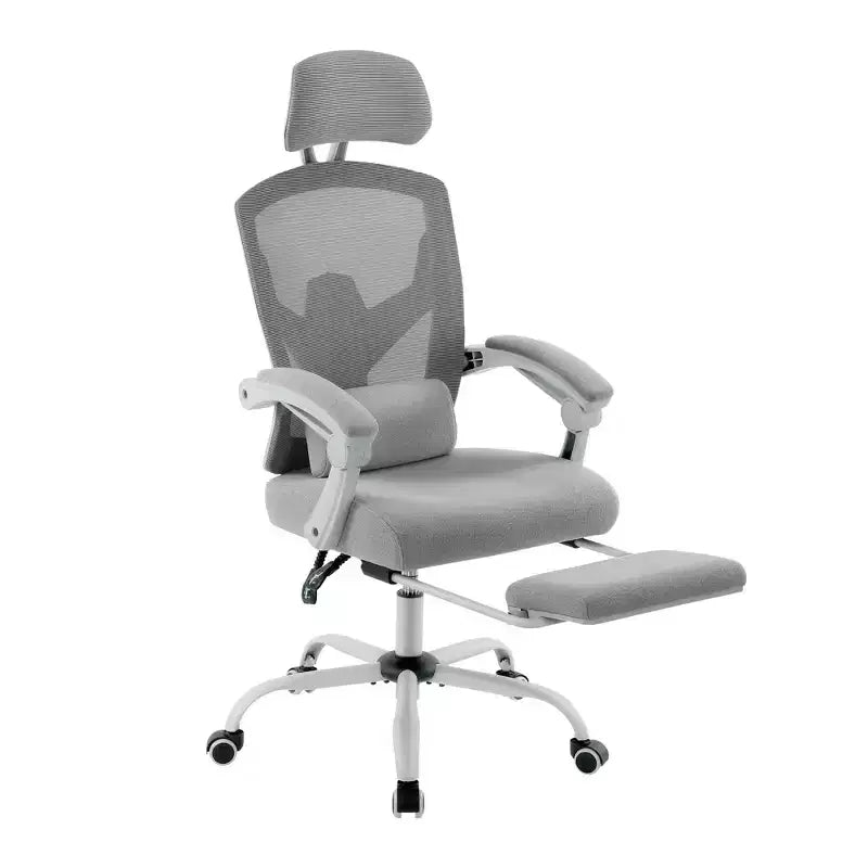 Chaise de bureau ergonomique TUYOHW avec repose-pieds rétractable, chaise gaming avec coussin de soutien lombaire et accoudoirs rembourrés, chaise pivotante pour le bureau