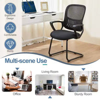 TUYOHW Chaise de Bureau Ergonomique avec Assise Rembourrée, Chaise Gaming avec Accoudoir et Support Lombaire, Chaises d'Ordinateur pour Salle de Lecture, Noir