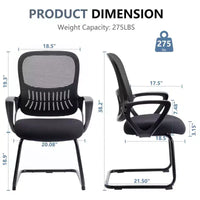 TUYOHW Chaise de Bureau Ergonomique avec Assise Rembourrée, Chaise Gaming avec Accoudoir et Support Lombaire, Chaises d'Ordinateur pour Salle de Lecture, Noir