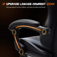 Chaise de jeu ergonomique TUYOHW avec repose-pieds, fauteuil inclinable en cuir PU avec appuie-tête et accoudoir fixe, chaise d'ordinateur pour le bureau et l'étude