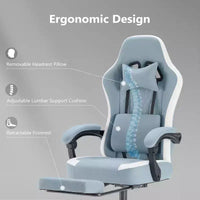 Chaise de bureau ergonomique TUYOHW avec accoudoirs rembourrés, chaise de jeu avec support lombaire, chaise roulante pivotante avec roulettes pour la maison, le bureau