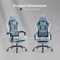 Chaise de bureau ergonomique TUYOHW avec accoudoirs rembourrés, chaise de jeu avec support lombaire, chaise roulante pivotante avec roulettes pour la maison, le bureau
