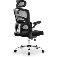 COZONY Chaise de bureau ergonomique - Chaise de bureau en maille avec roulettes, chaise de jeu d'ordinateur à dossier haut avec appuie-tête réglable, chaise de travail pivotante à roulettes