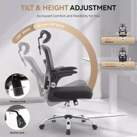 COZONY Chaise de bureau ergonomique - Chaise de bureau en maille avec roulettes, chaise de jeu d'ordinateur à dossier haut avec appuie-tête réglable, chaise de travail pivotante à roulettes