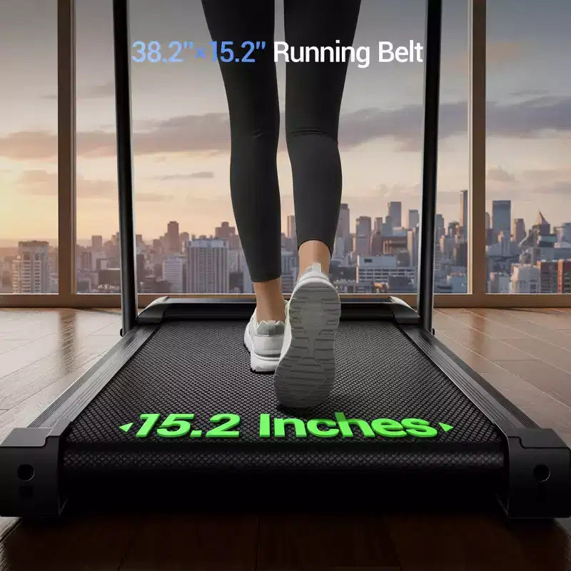 Tapis de marche 4 en 1 inclinable à 15 %, tapis roulant pliable sous le bureau pour la maison et le bureau, moteur silencieux de 2,5 CV (3)