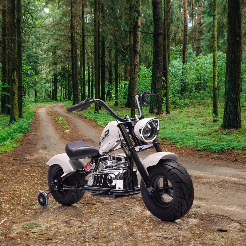 Coolmee Moto cross électrique 36V pour enfants, 3 modes de vitesse, accélérateur à poignée tournante, frein à disque arrière, double suspension, phare LED, moto à enfourcher