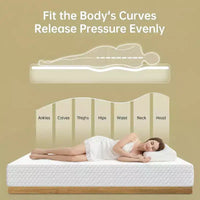 Matelas EHMKNP 12 pouces Queen Size pour adulte adolescent, matelas en mousse à mémoire de forme rafraîchissant, housse amovible et lavable, fermeté moyenne