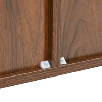 JVNOXK Buffet moderne du milieu du siècle de 59 pouces, multifonctionnel, meuble de rangement sculpté géométrique avec pieds en métal, idéal pour les salles à manger, en bois.