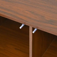 JVNOXK Buffet moderne du milieu du siècle de 59 pouces, multifonctionnel, meuble de rangement sculpté géométrique avec pieds en métal, idéal pour les salles à manger, en bois.