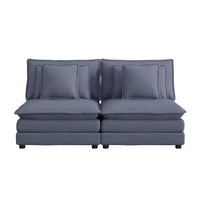 Canapé modulaire moderne MAYEERTY 70.8 en velours côtelé avec quatre coussins pour salon, bleu