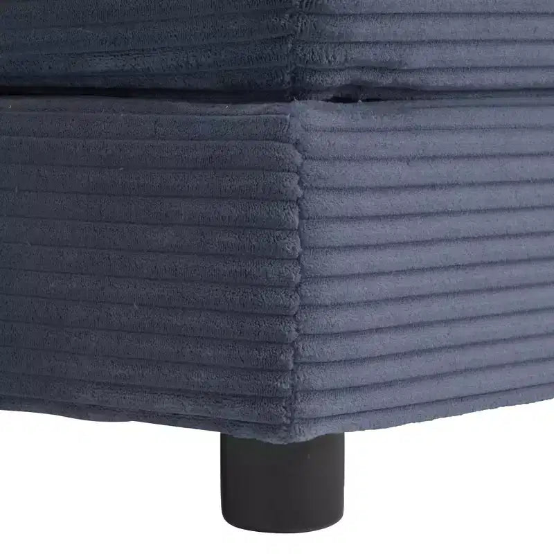 Canapé modulaire moderne MAYEERTY 70.8 en velours côtelé avec quatre coussins pour salon, bleu