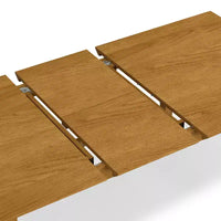 Table à manger extensible rectangulaire contemporaine Fairway 60-76 pouces x 36 pouces