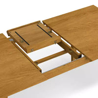 Table à manger extensible rectangulaire contemporaine Fairway 60-76 pouces x 36 pouces