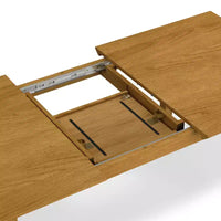 Table à manger extensible rectangulaire contemporaine Fairway 60-76 pouces x 36 pouces