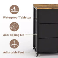 Commode à 11 tiroirs, Meuble TV pour téléviseur de 70 pouces, Meuble de rangement avec étagères ouvertes pour salon, chambre à coucher