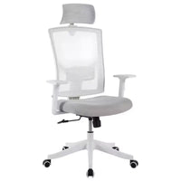 Fauteuil de bureau ergonomique inclinable - Chaise de bureau à dossier haut en maille avec appui-tête réglable, support lombaire complet, chaise de bureau à domicile, chaise de gaming