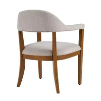 Christopher Knight Home Hoseok Chaises de salle à manger modernes en bois d'hévéa rembourrées avec accoudoirs (Lot de 2)