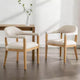 Christopher Knight Home Hoseok Modern Rubberwood Upholstered Dining Chairs with Armrests (Set of 2)