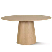 Ensemble Table à Manger Ronde 6 Places, Chaises de Salle à Manger Rembourrées à Dossier Arrondi avec Roulettes, Tissu Mélange Lin, Soutien Dorsal Incurvé - Panipeachy
