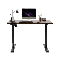 NAYSAYE Bureau Debout Réglable en Hauteur Table de Travail Assise/Debout Table d'appoint pour Bureau à Domicile Espace de Travail, Marron, 48*24*45