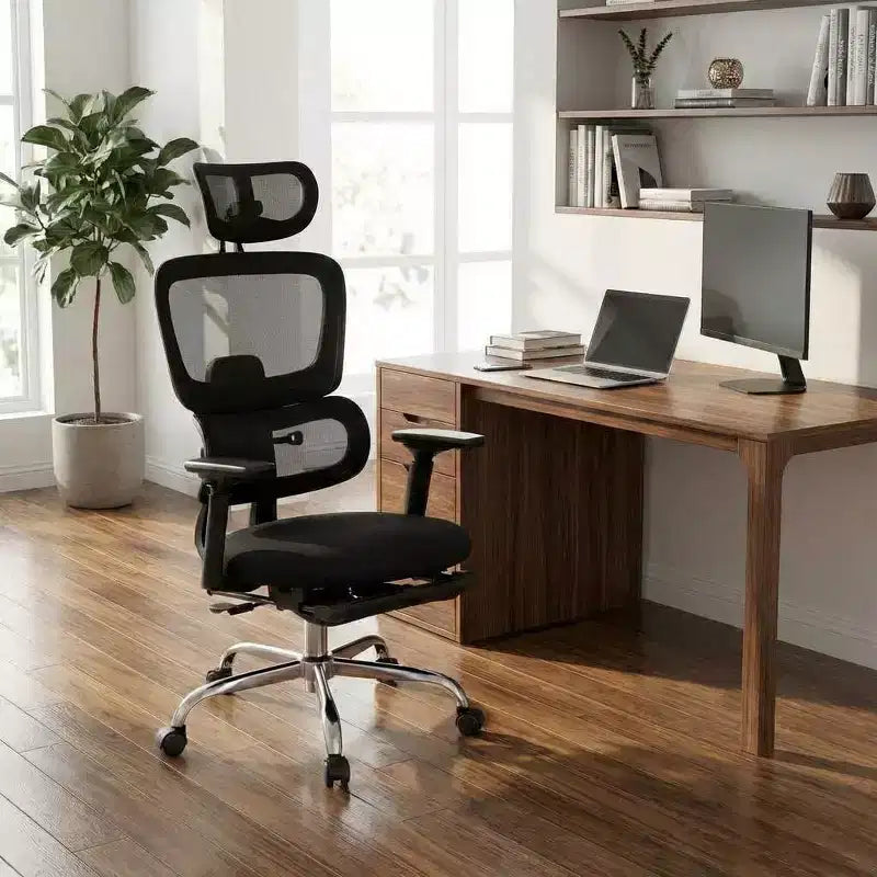 Fauteuil de jeu ergonomique en maille, usage intensif, avec dossier haut, accoudoirs relevables 4D, appui-tête et support lombaire réglables, capacité de 180 kg