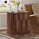 Fluted Drawer Nightstand,Mid-Century Modern Bedside Table with Curved Edge Base, Space-Saving Storage for Bedroom & Living Room