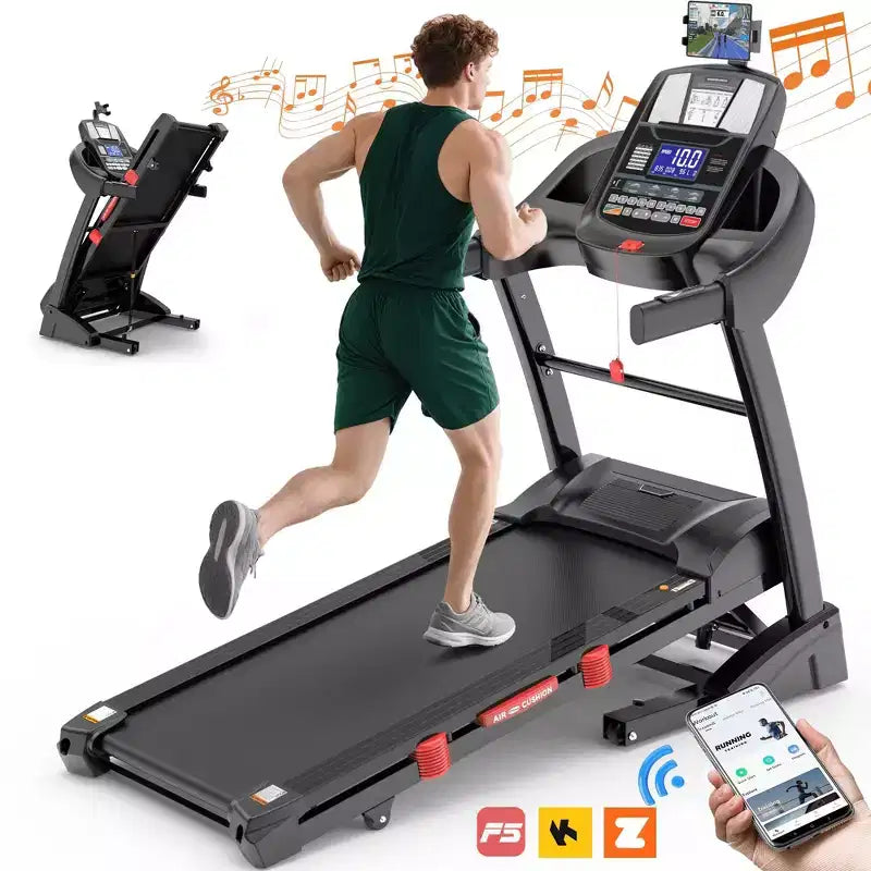 Tapis de course 5 CV Offre limitée, tapis roulant pliable d'une capacité de 150 kg avec inclinaison, tapis de course pour la maison/le bureau, machine d'exercice électrique pour la marche