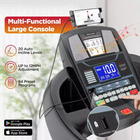 Tapis de course 5 CV Offre limitée, tapis roulant pliable d'une capacité de 150 kg avec inclinaison, tapis de course pour la maison/le bureau, machine d'exercice électrique pour la marche