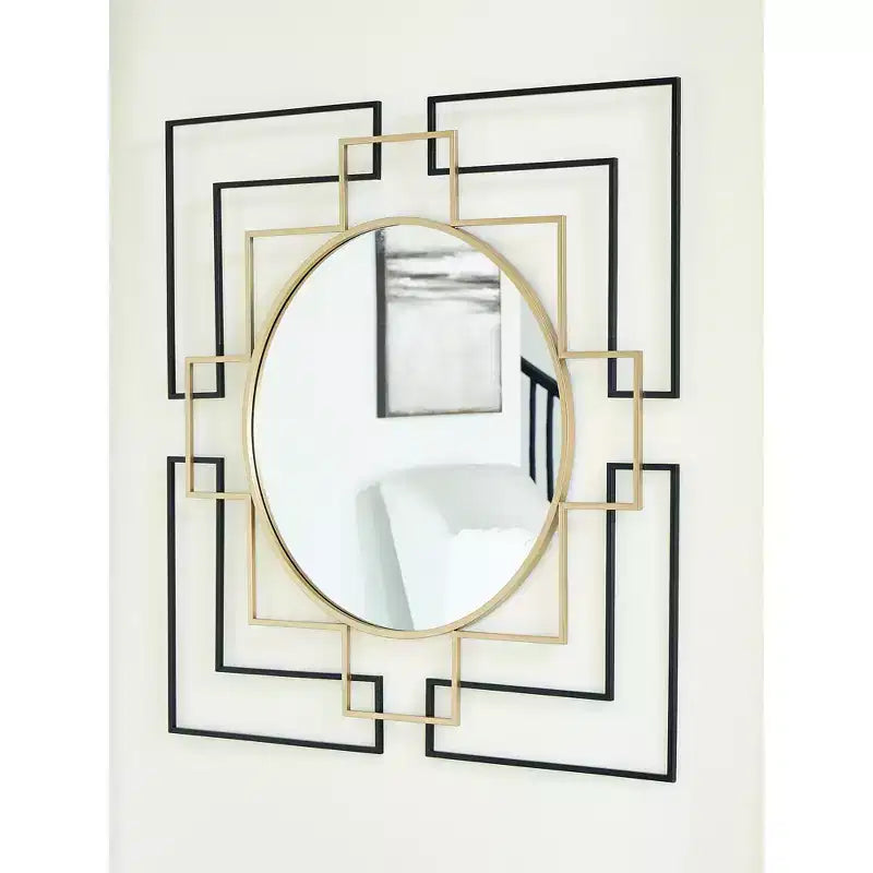 Miroir mural décoratif contemporain Signature Design by Ashley Oceanal à cadre carré